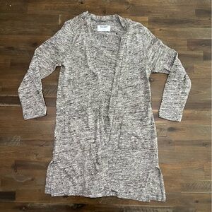 Old Navy girls gray long sleeve duster sweater with pockets